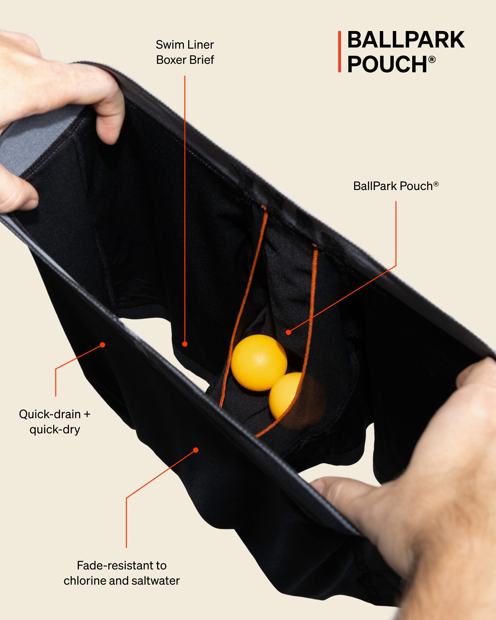 SAXX Underwear DropTemp Cooling Hydro Liner BallPark Pouch technology graphic
