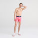 Front - Model wearing DropTemp Cooling Cotton Boxer Brief 5-Pack in Assorted Prints