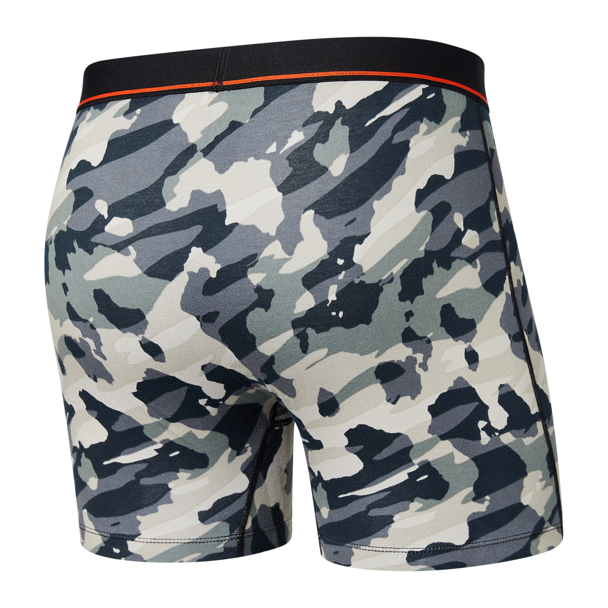 Back of Non-Stop Stretch Cotton Boxer Brief in Pop Grunge Camo- Graphite