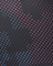 Patterned fabric with small blue and pink squares on a dark background
