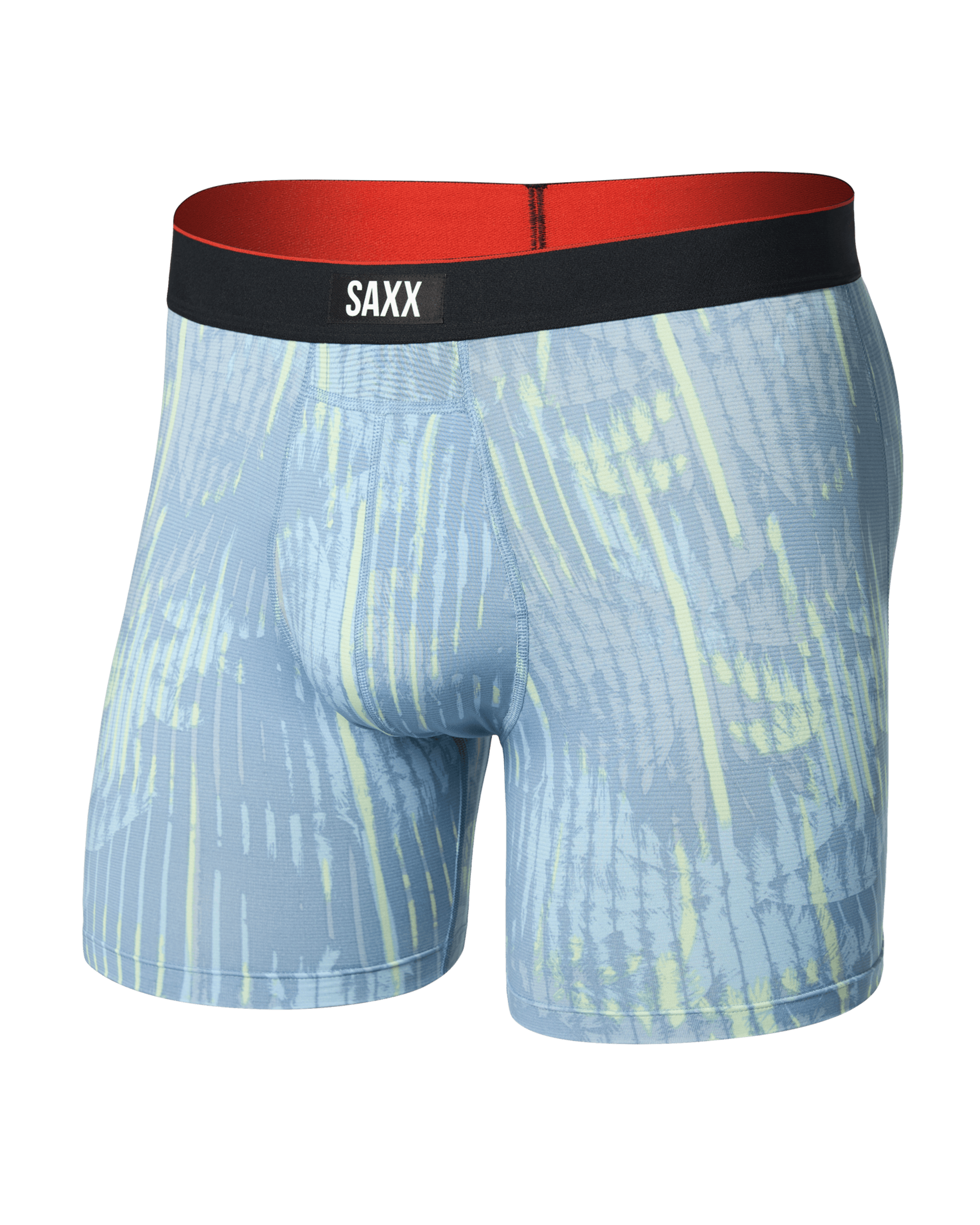 Front of Multi-Sport Mesh Boxer Brief Fly in Palm Screen-Faded Denim