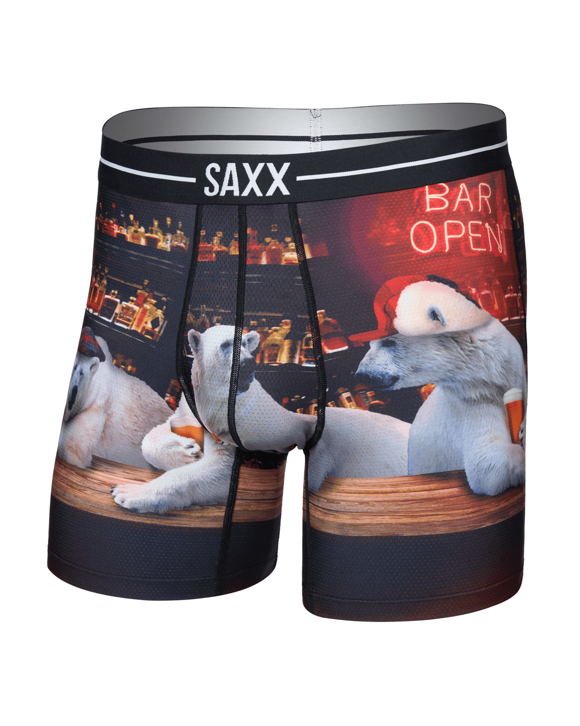 Front of  Volt Breathable Mesh Boxer Brief in Da Bears-Multi