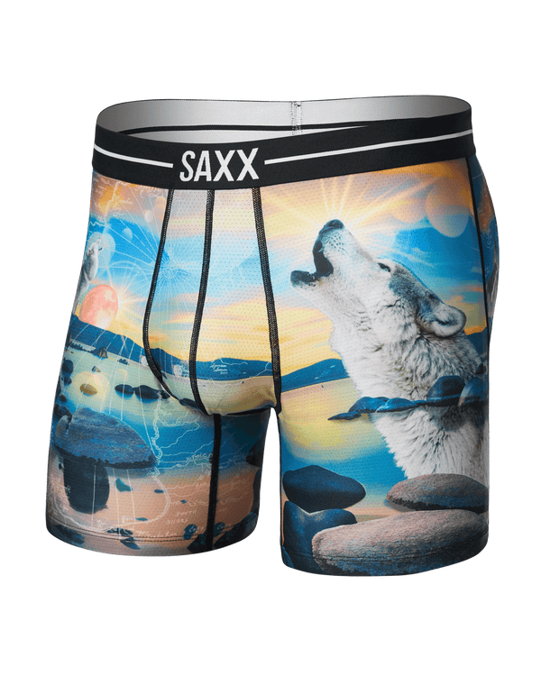 Front of Volt Breathable Mesh Boxer Brief in I Dream Of Tahoe-Multi