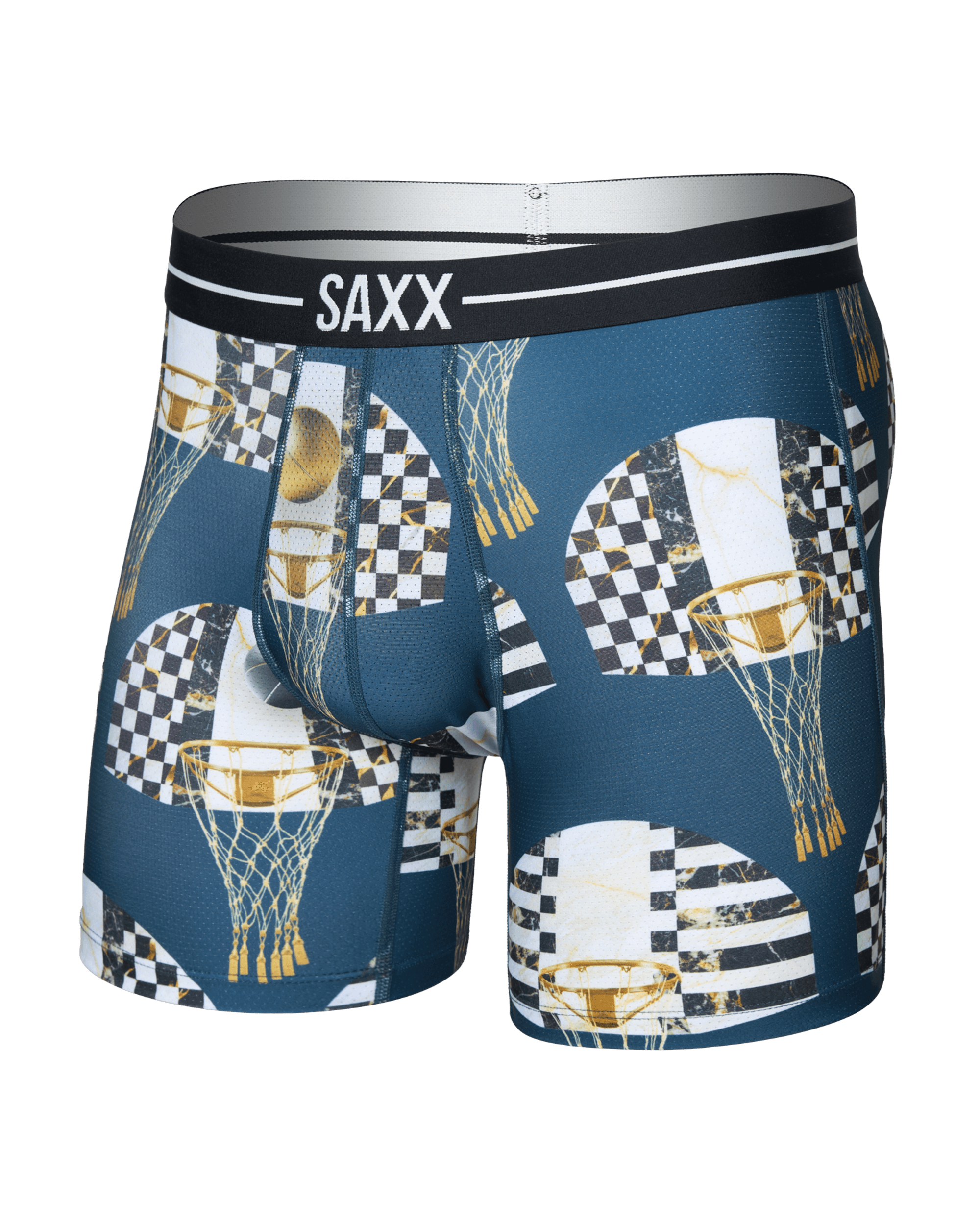Front of  Volt Breathable Mesh Boxer Brief in Off The Chain-Rich Teal