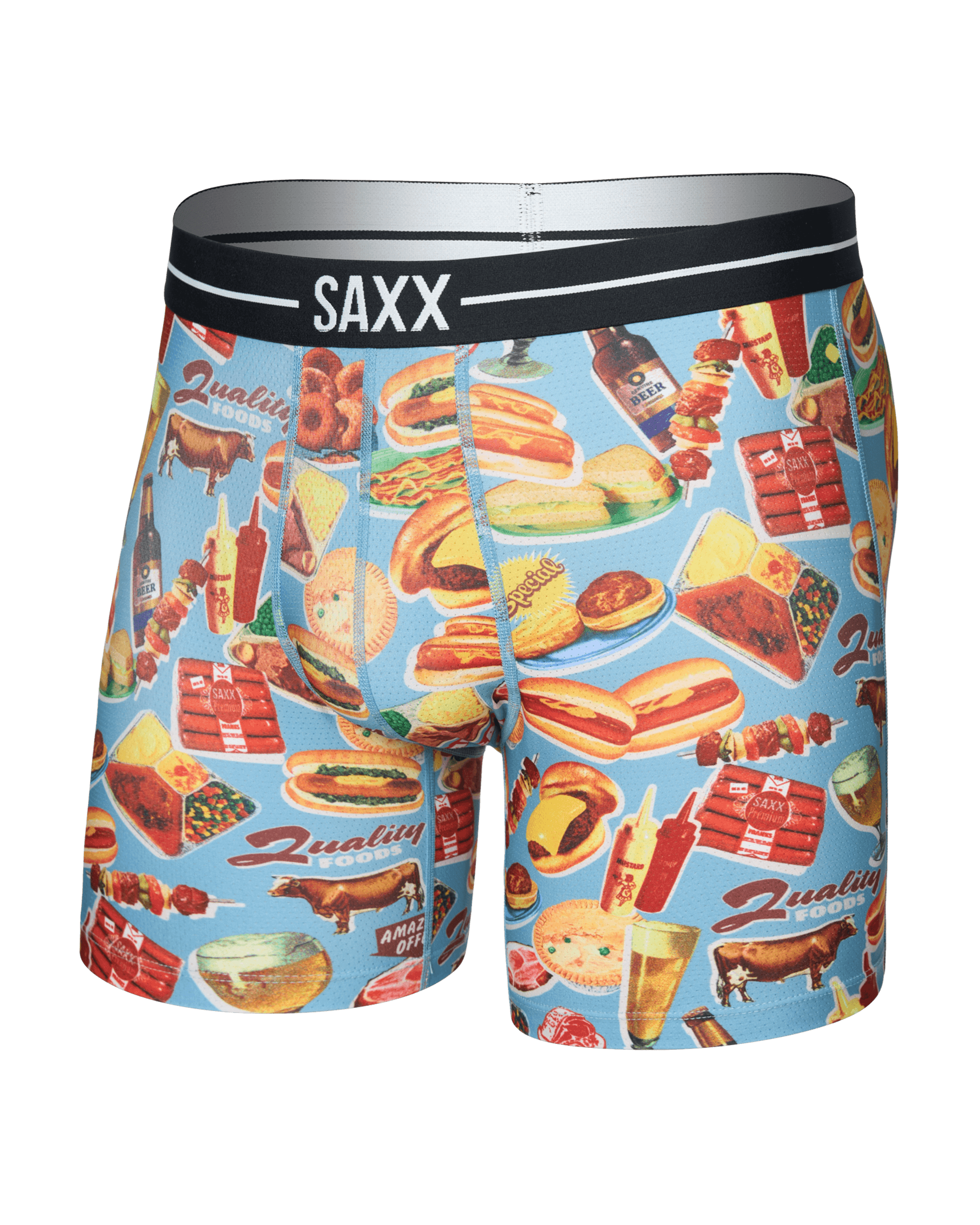 Front of  Volt Breathable Mesh Boxer Brief in Quality Foods-Multi