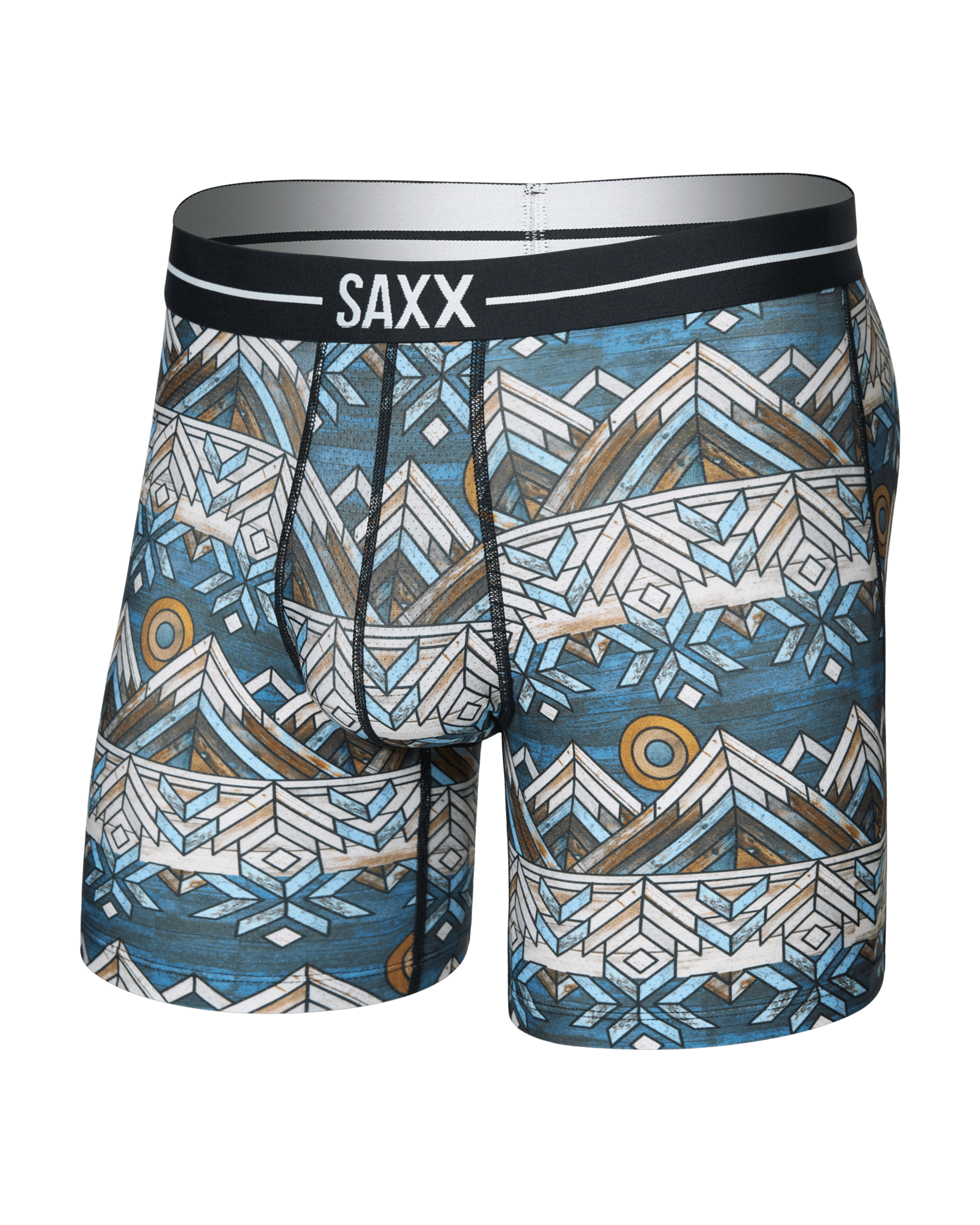 Front of  Volt Breathable Mesh Boxer Brief in Timberline-Multi