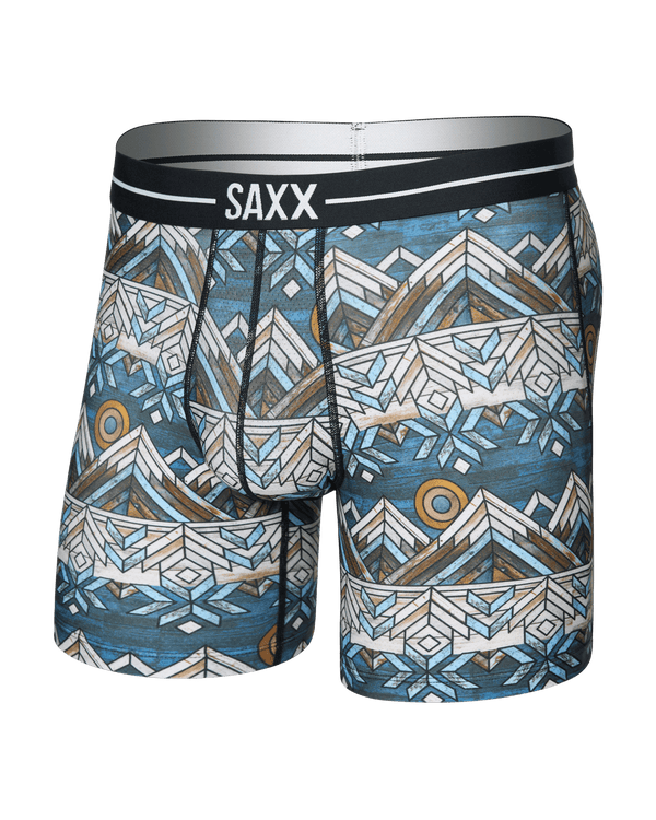 Front of  Volt Breathable Mesh Boxer Brief in Timberline-Multi