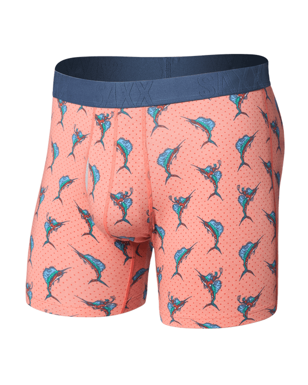 Front of Droptemp Cooling Cotton Boxer Brief Fly in Big Catch-Desert Flower