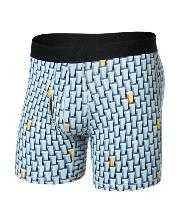 Front of DropTemp Cooling Cotton Boxer Brief in Grab A Beer-Multi