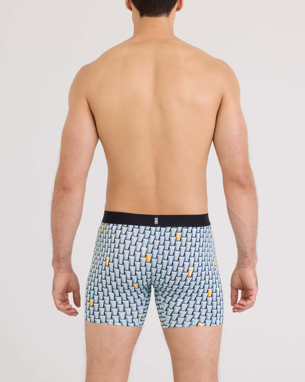 Front - Model Wearing DropTemp Cooling Cotton Boxer Brief in Grab A Beer-Multi