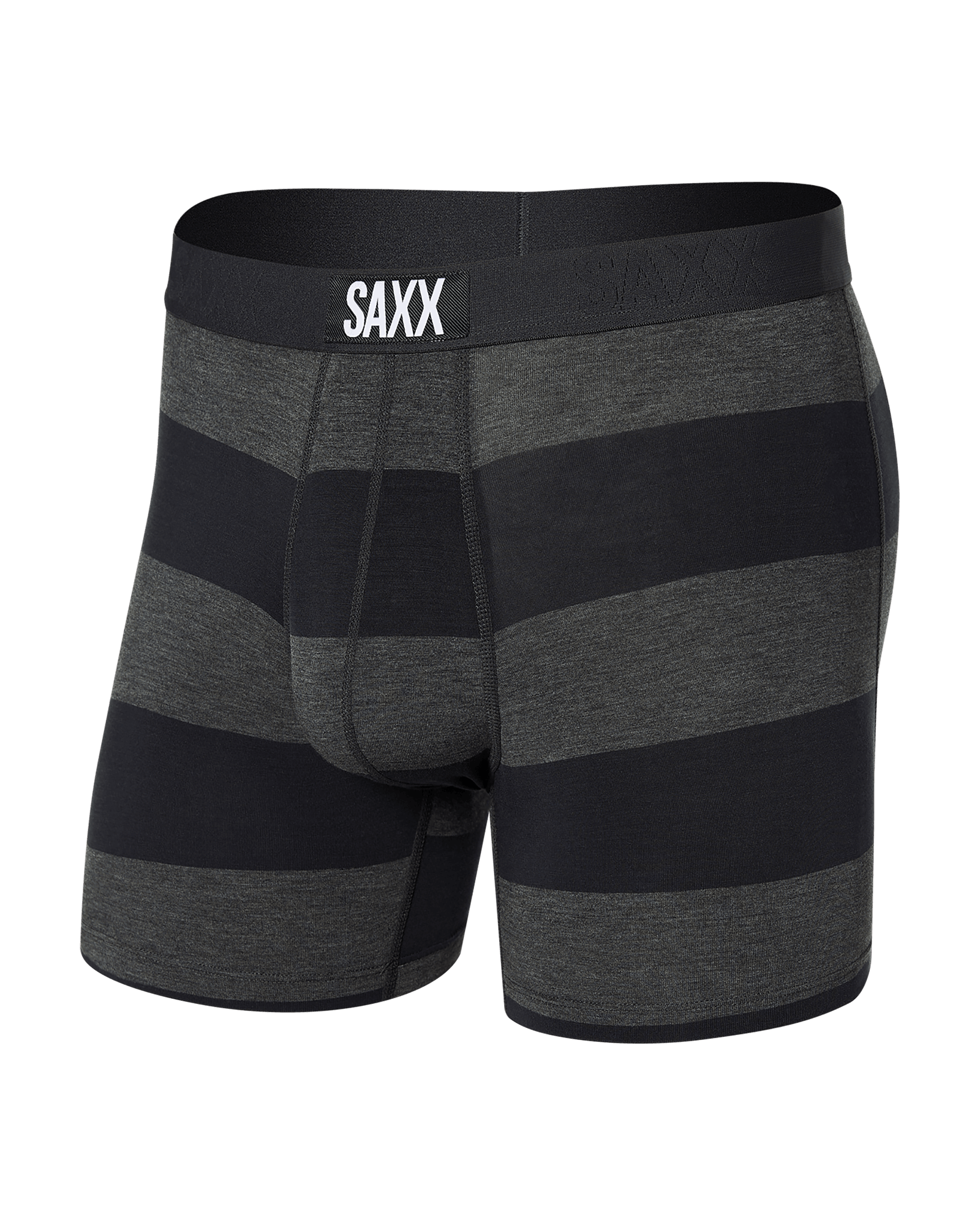 Front of Vibe Super Soft Boxer Brief in Graphite Ombre Rugby