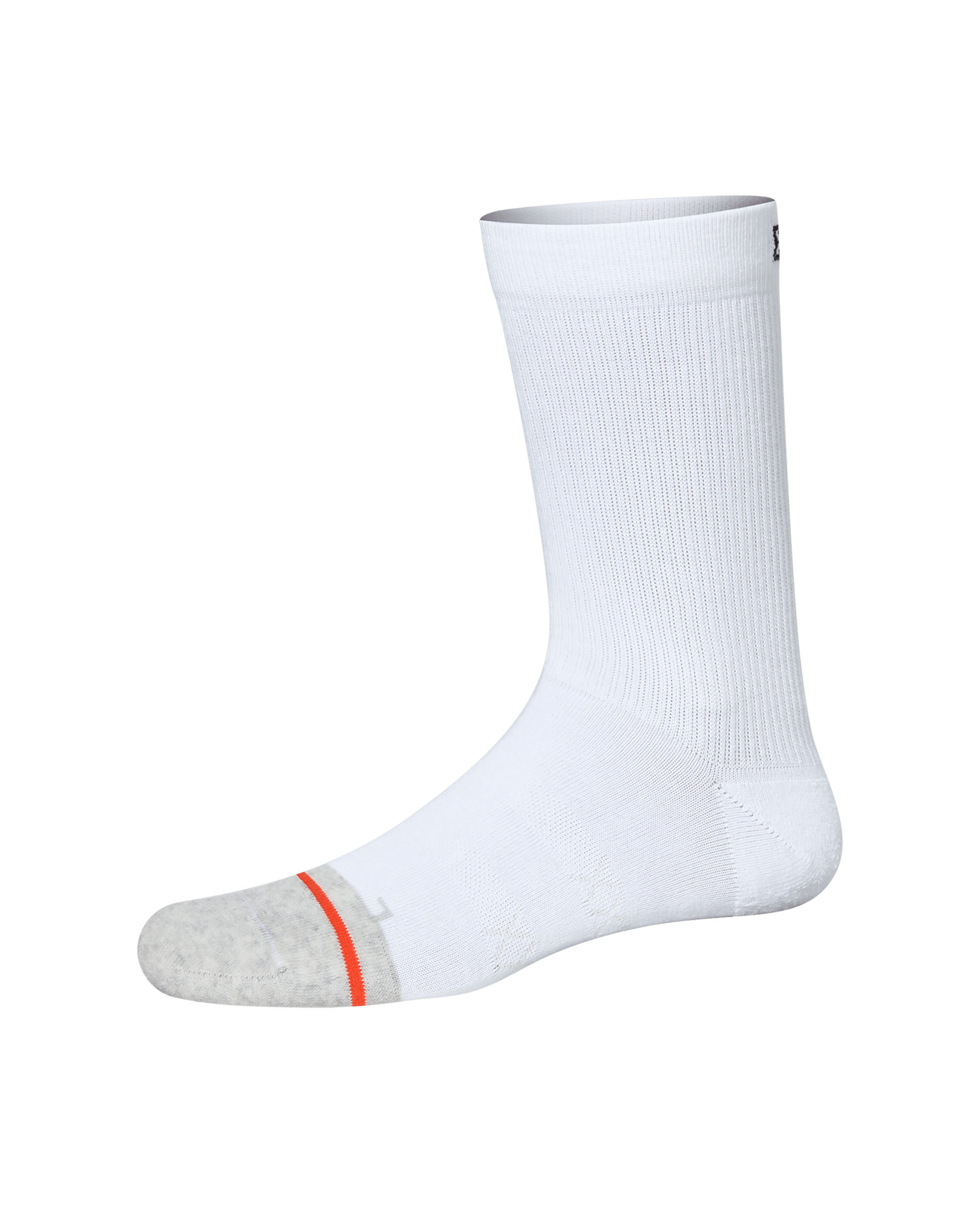 Front of  Good Form Crew Sock in White