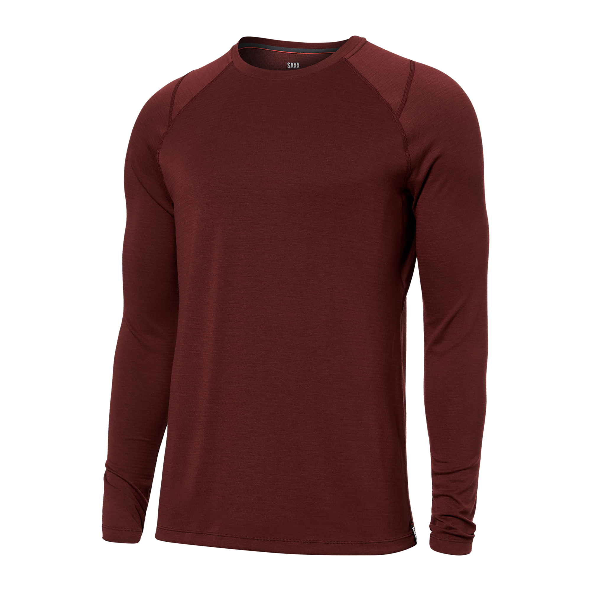 Front of Roast Master Mid-Weight Baselayer Long Sleeve Crew in Dark Brick