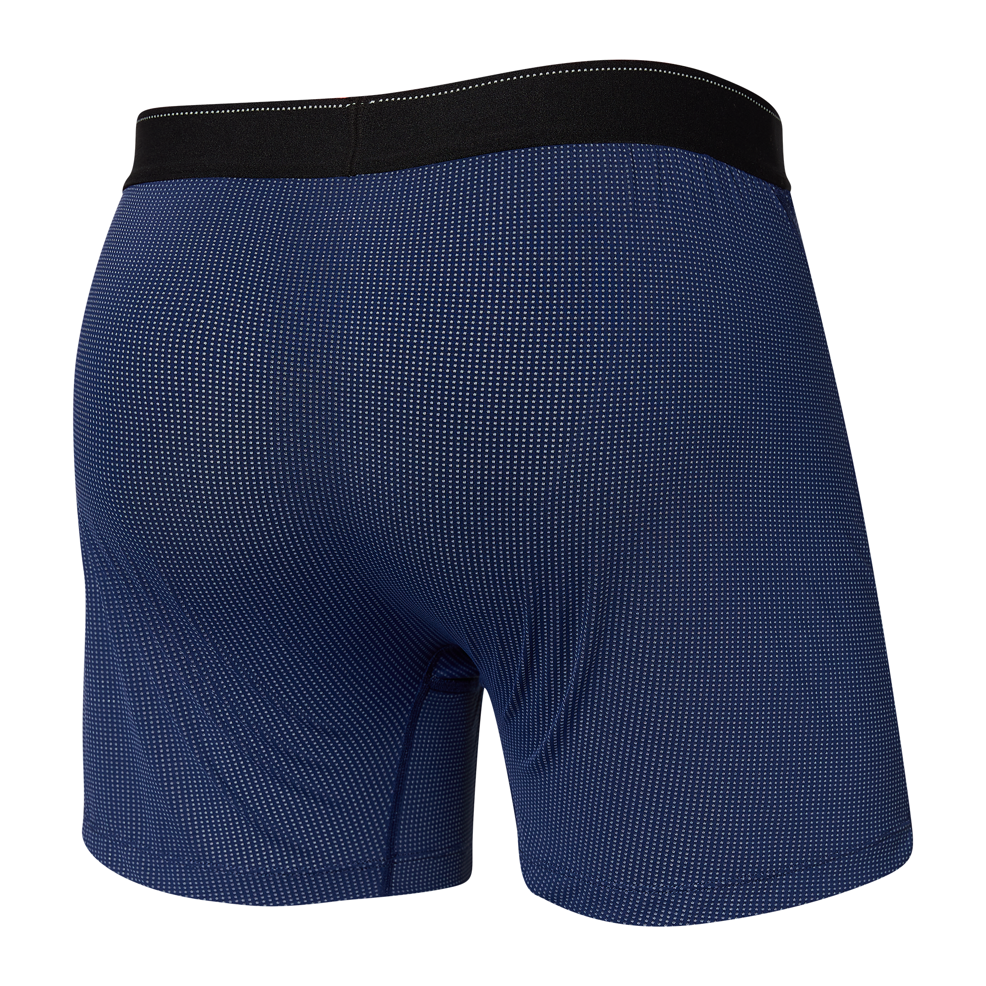 Back of Quest Loose Boxer Fly in Midnight Blue II