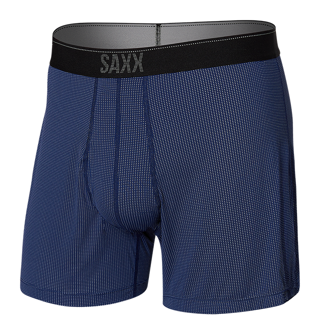 Front of Quest Loose Boxer Fly in Midnight Blue II