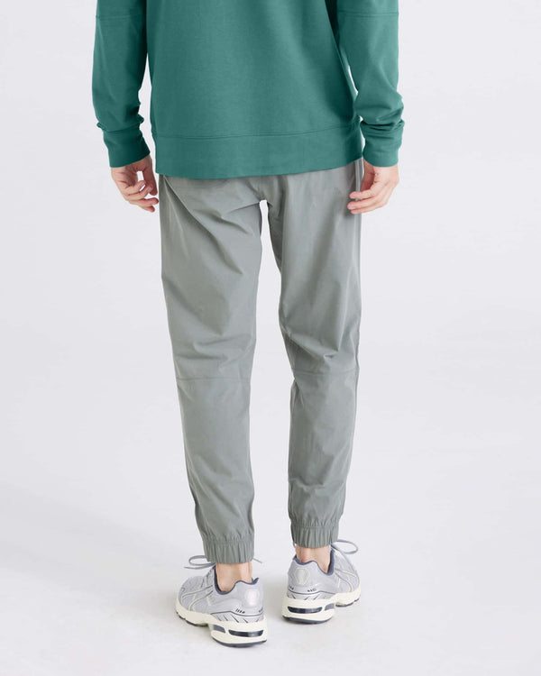 Back - Model wearing Go To Town Jogger in Cargo Grey