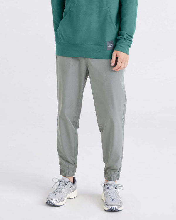 Front - Model wearing Go To Town Jogger in Cargo Grey