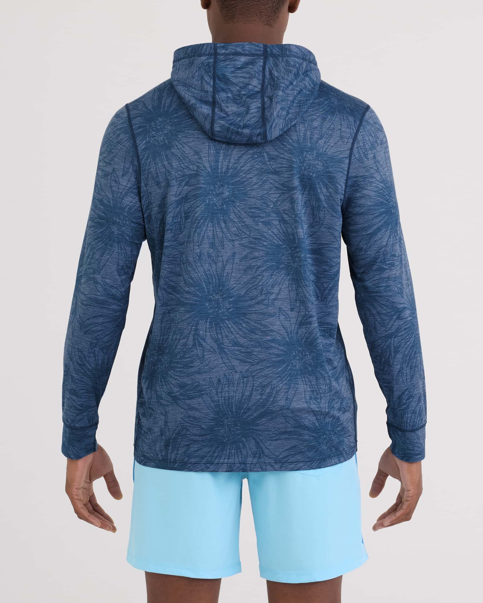 DropTemp® All Day Cooling Hoodie - Big Daisy-Denim Heather | SAXX