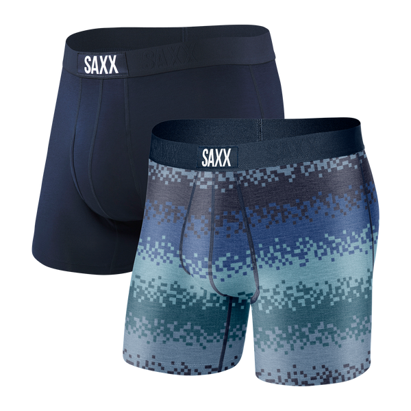 Front of Ultra 2-Pack Boxer Brief in Tech Rec Stripe/Navy