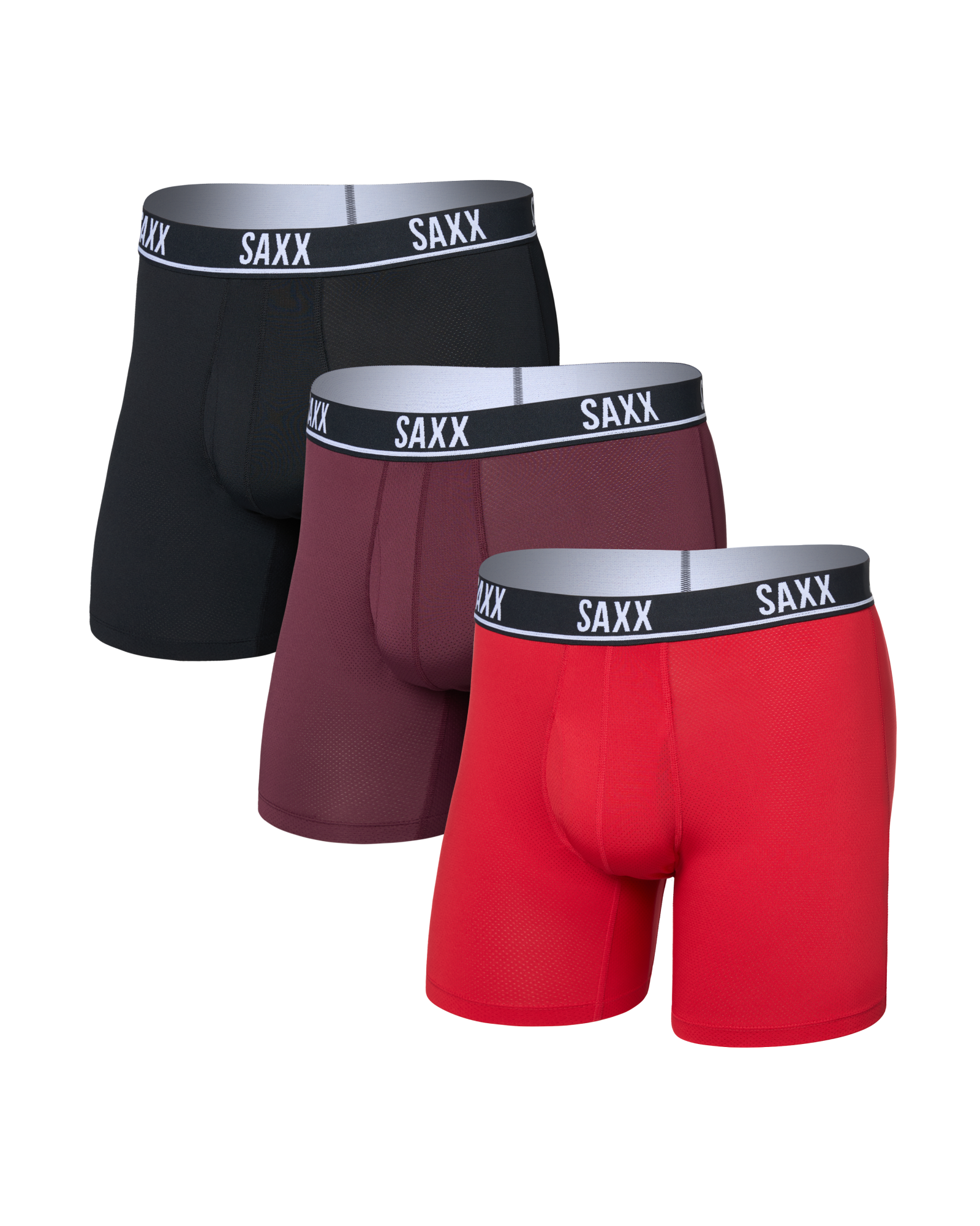 Essential Performance Mesh Boxer Brief (3 Pack) - Classic Red