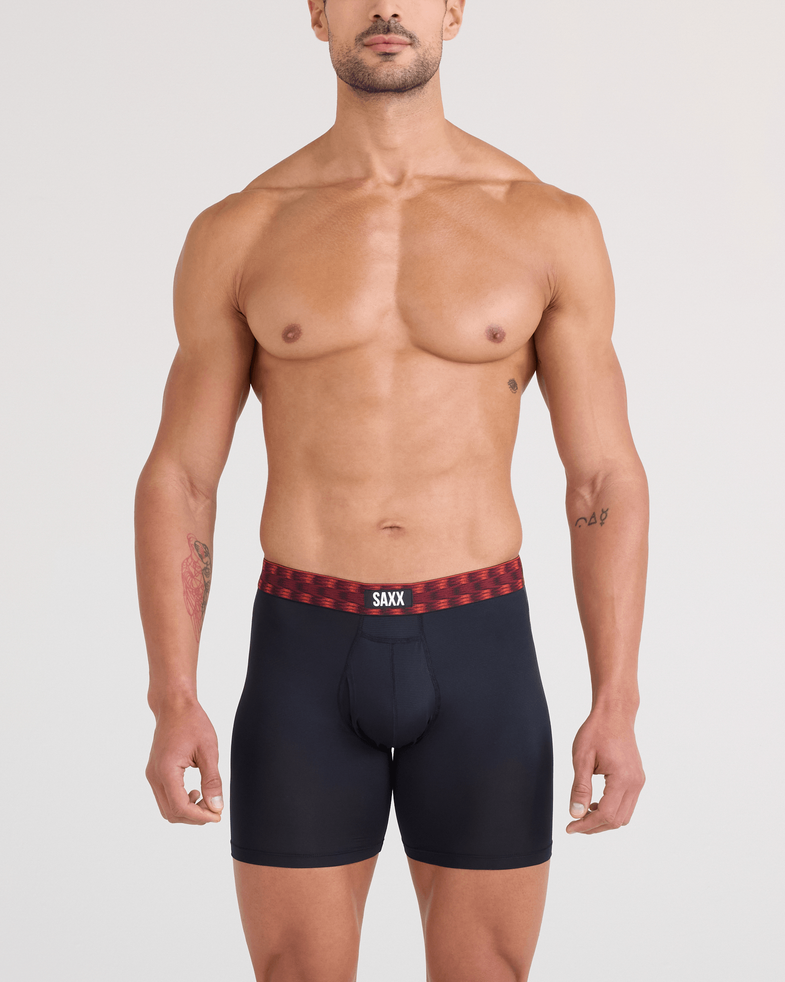 Multi-Sport Mesh Boxer Brief (3 Pack) - Red/Mint/Blue Jagged