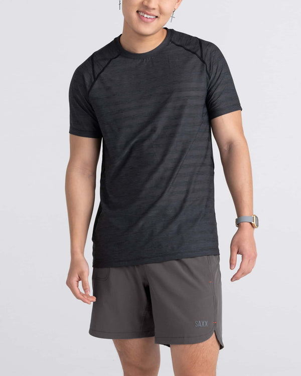 Front - Model wearing Gainmaker 2N1 Short 7" in Graphite