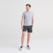 Front - Model wearing Sport 2 Life 2N1 Short 7" in Faded Black Heather showing liner