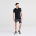 Front - Model wearing Go To Town 2N1 Short 9" in Faded Black showing liner