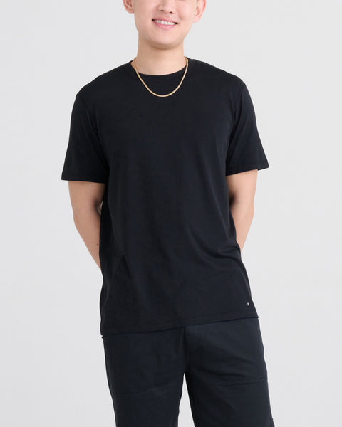 DropTemp® Cooling Cotton Tee - Black | SAXX Underwear