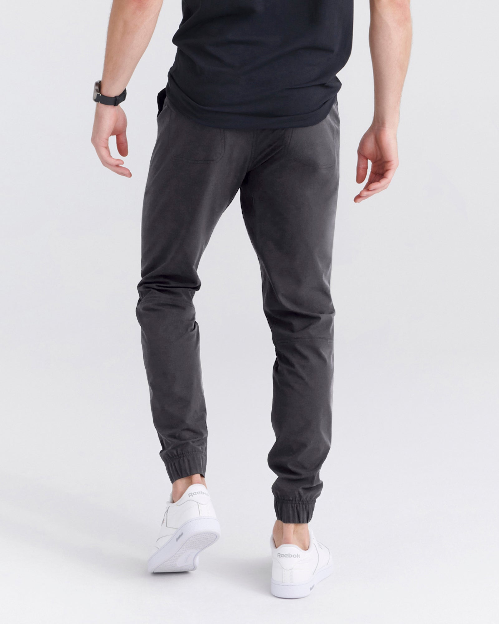 Back - Model wearing Go To Town Jogger in Black
