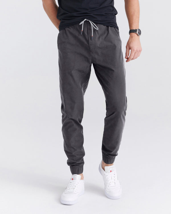 Front - Model wearing Go To Town Jogger in Black