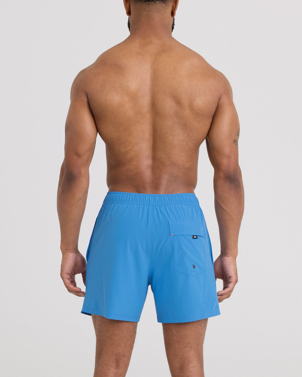 Back - Model wearing Oh Buoy 2N1 Volley 5" in Regatta
