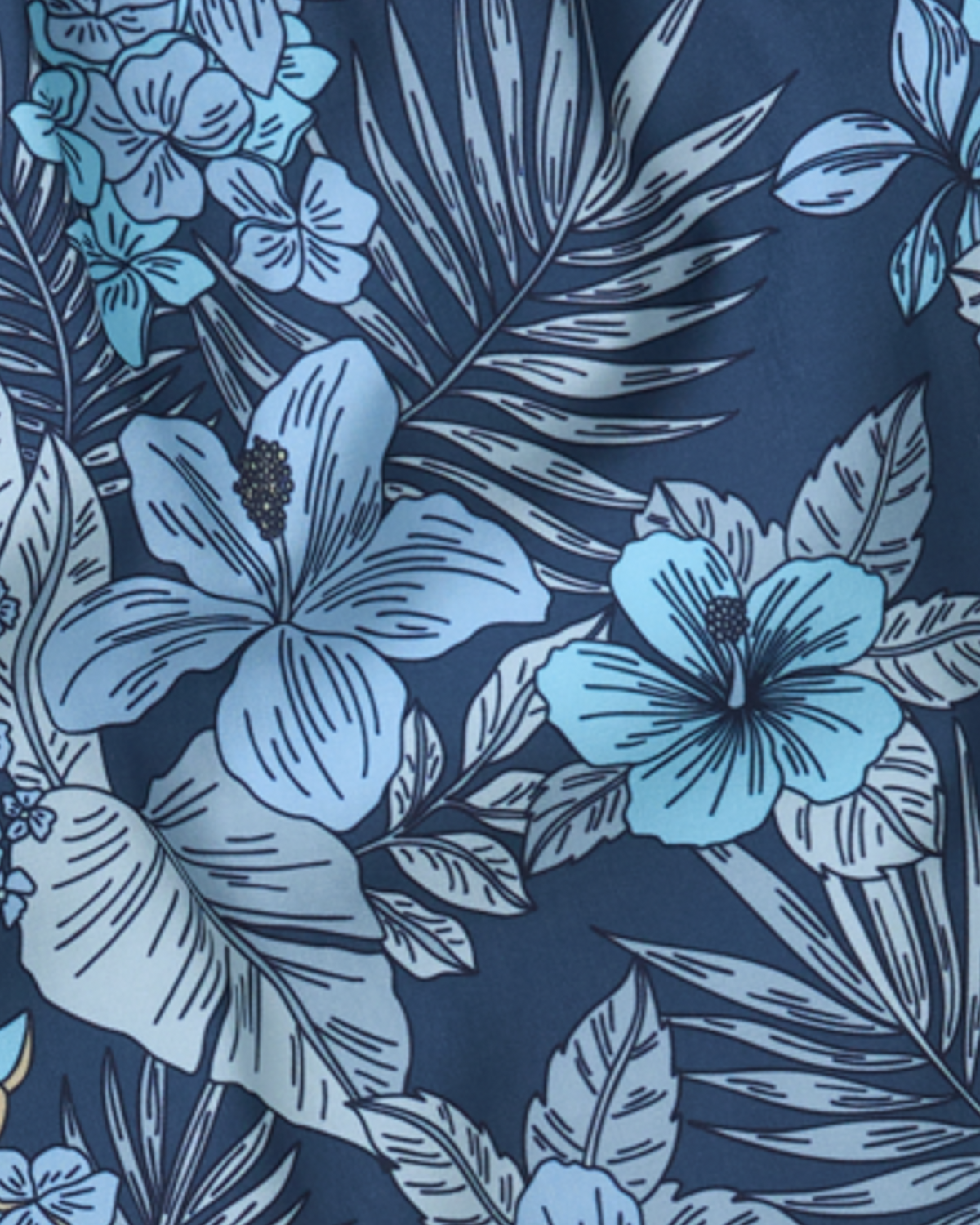 Swatch of Tropic Burst-Dark Denim