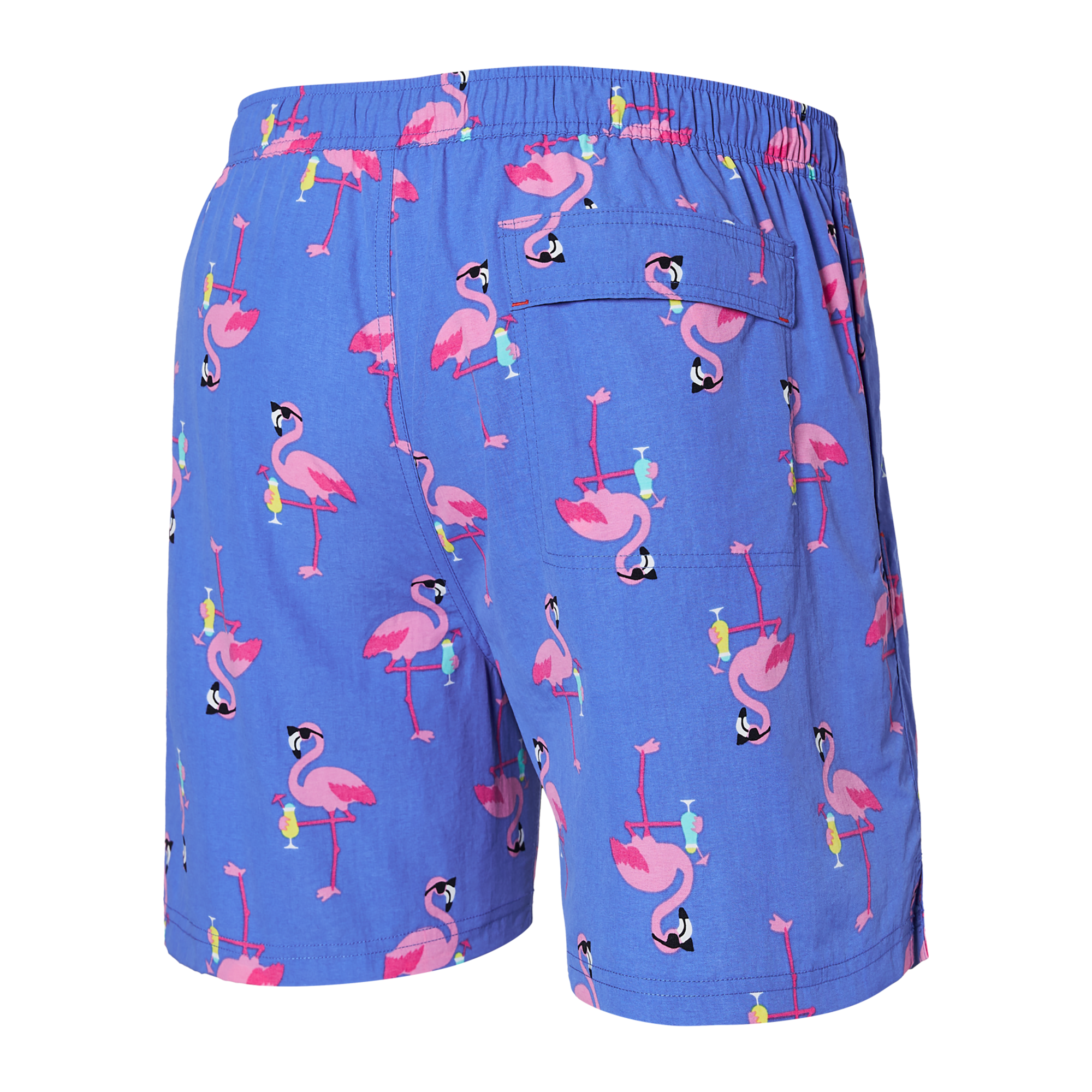 Back of Go Coastal 2N1 Swim Classic Volley 5" in Flocktail Hour-Sport Blue