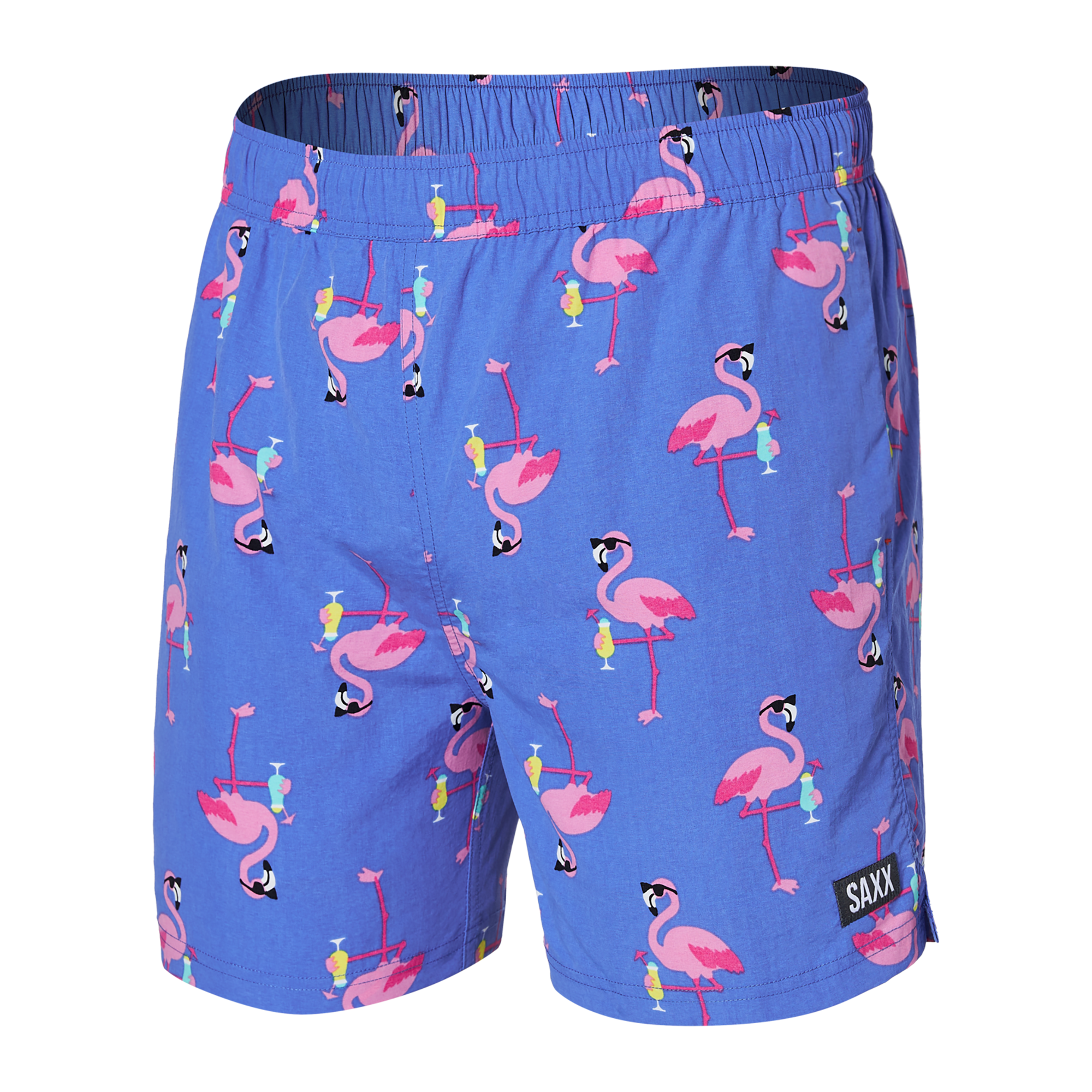 Front of Go Coastal 2N1 Swim Classic Volley 5" in Flocktail Hour-Sport Blue