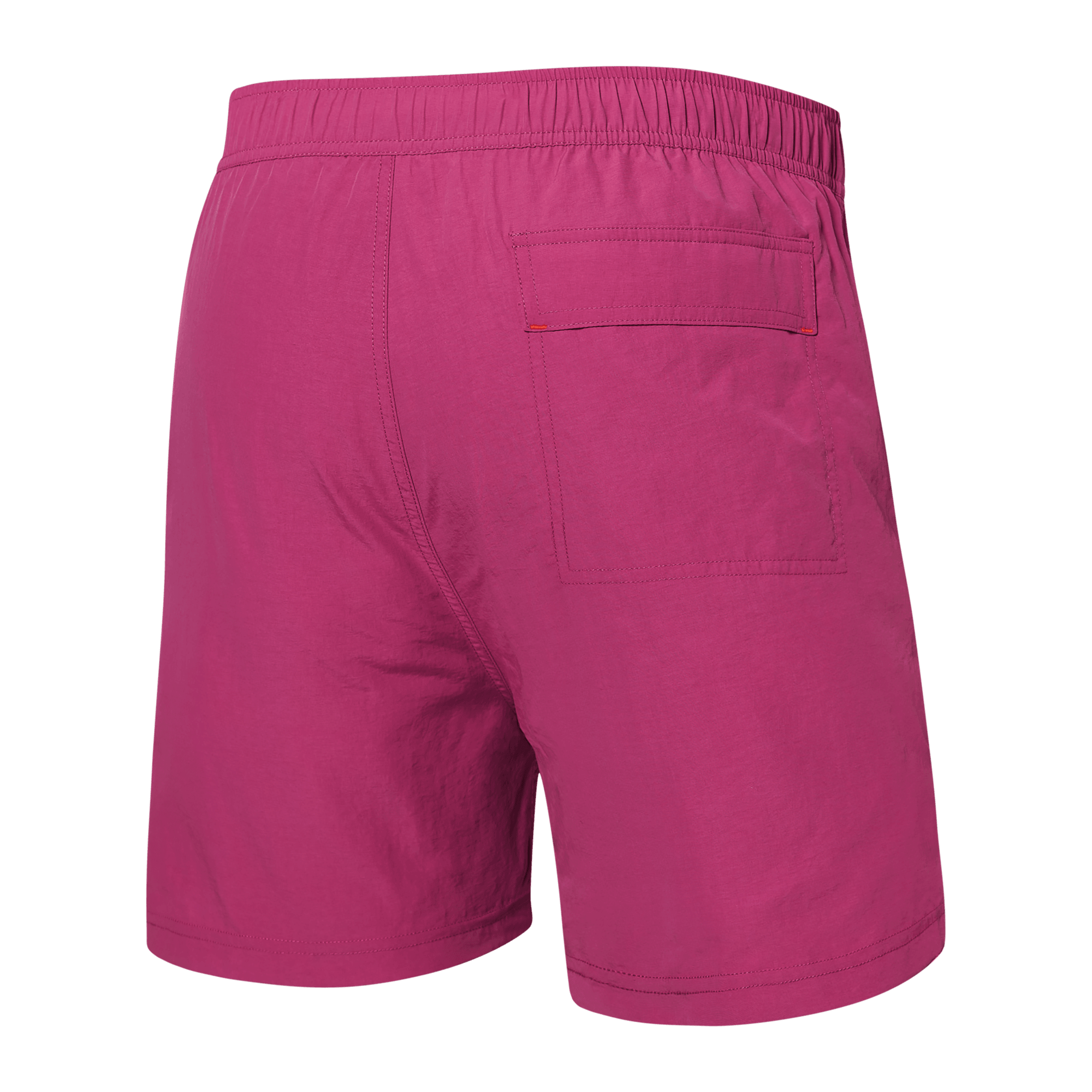 Back of Go Coastal 2N1 Swim Volley 5" Inseam in Magenta