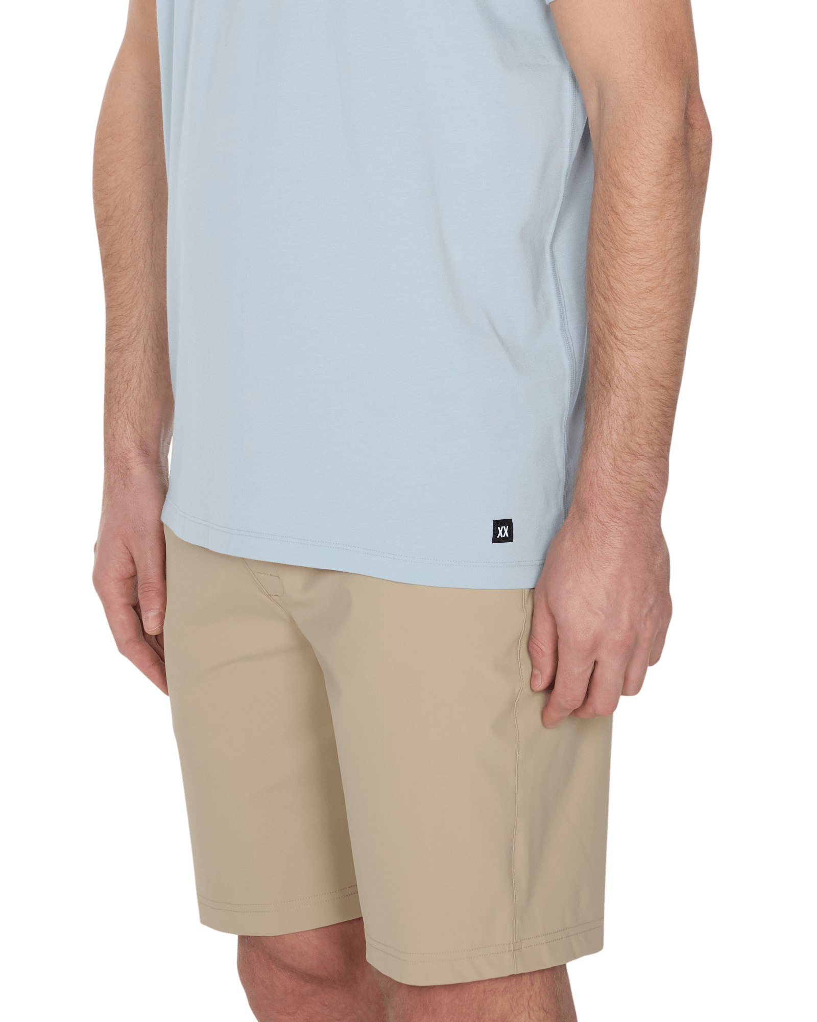 Technical Feature of Droptemp Cooling Cotton Tee in Blue Fog