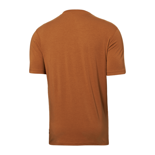 Back of DropTemp Cooling Cotton Short Sleeve Crew in Butterscotch