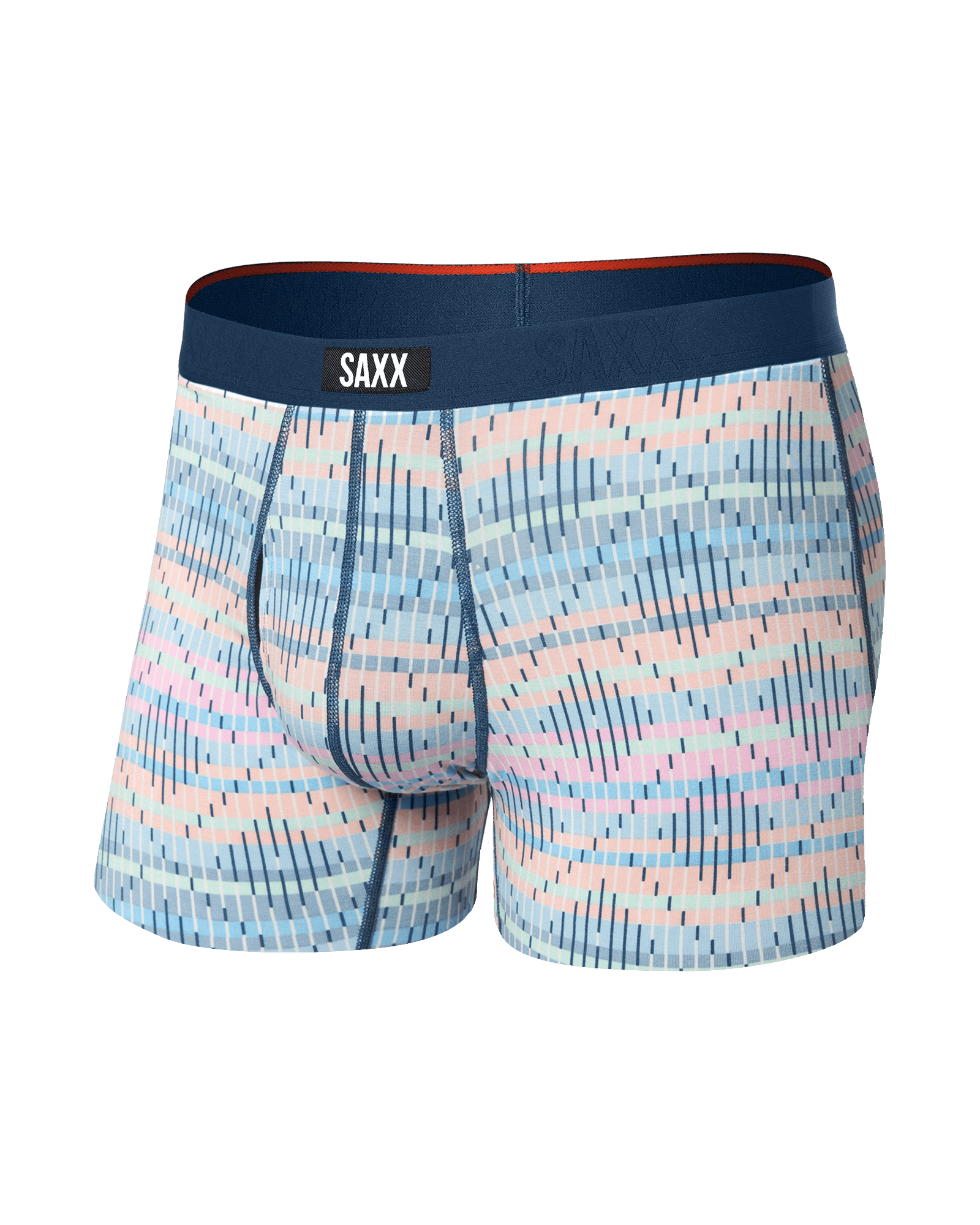 Front of Vibe Xtra Soft Comfort Trunk Fly in Summer Weave-Multi