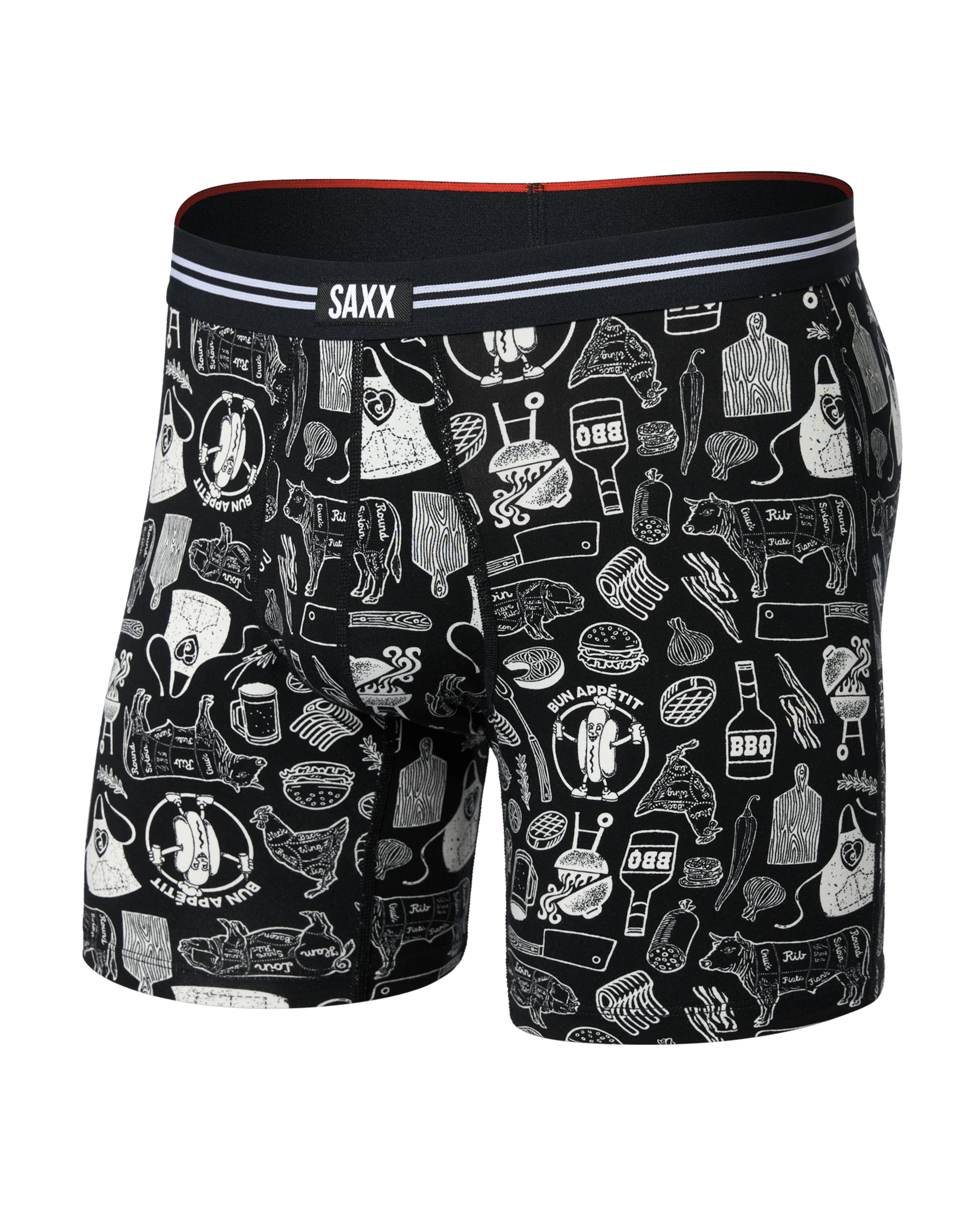 Vibe Xtra Soft Comfort Boxer Brief - Bun Appetit-Black | SAXX