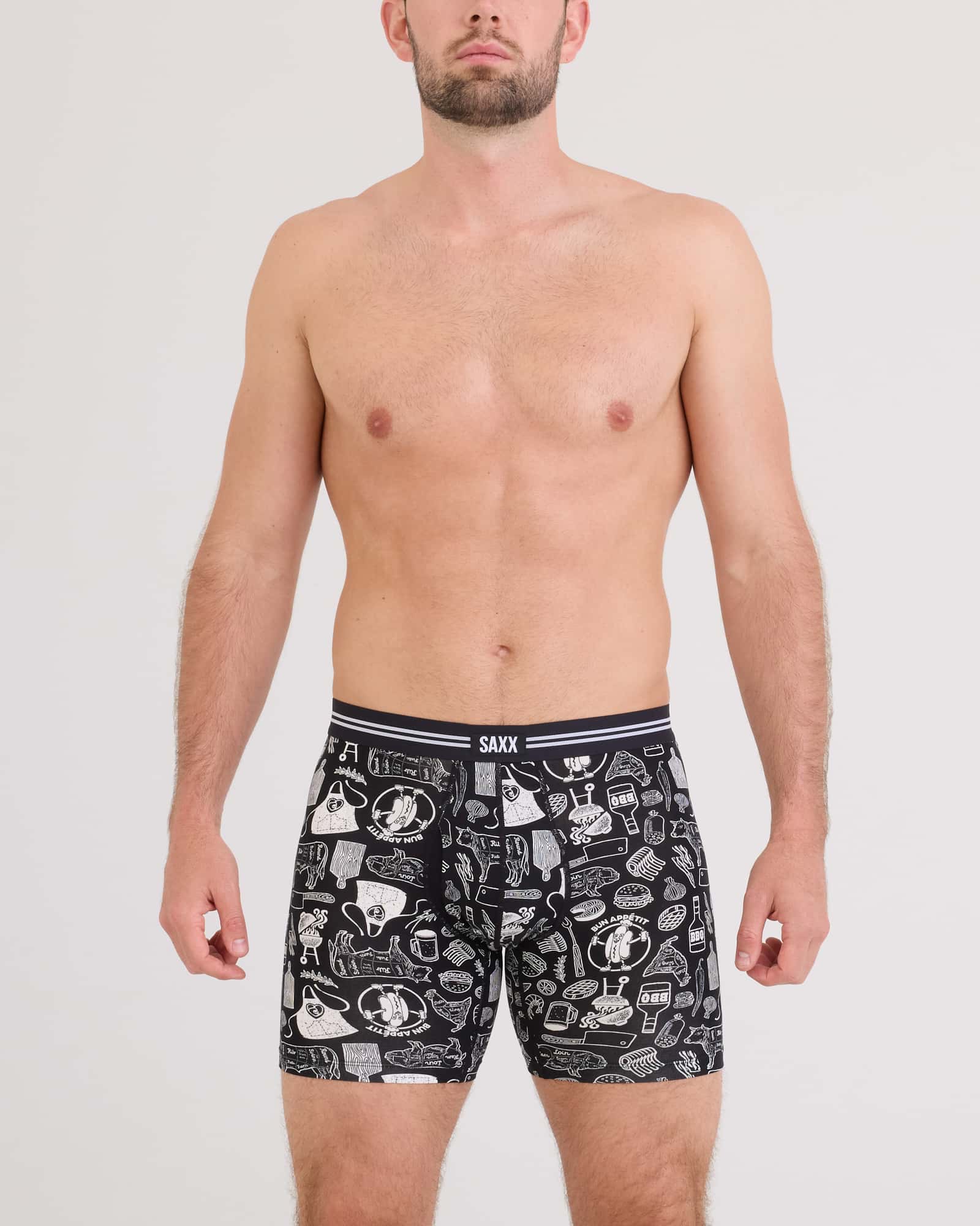 Vibe Xtra Soft Comfort Boxer Brief - Bun Appetit-Black | SAXX