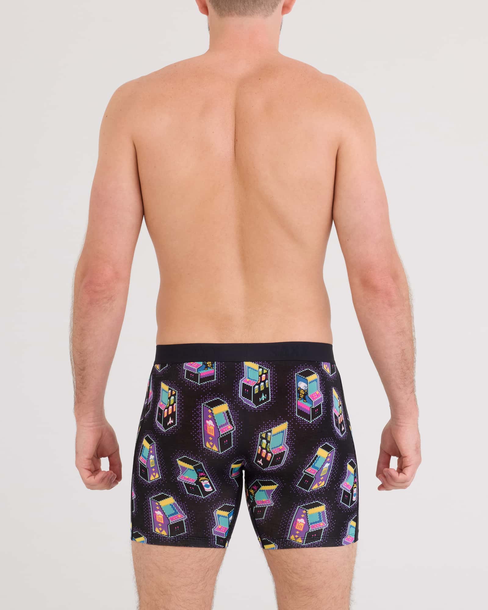 Vibe Xtra Soft Comfort Boxer Brief - Beercade-Black | SAXX Underwear
