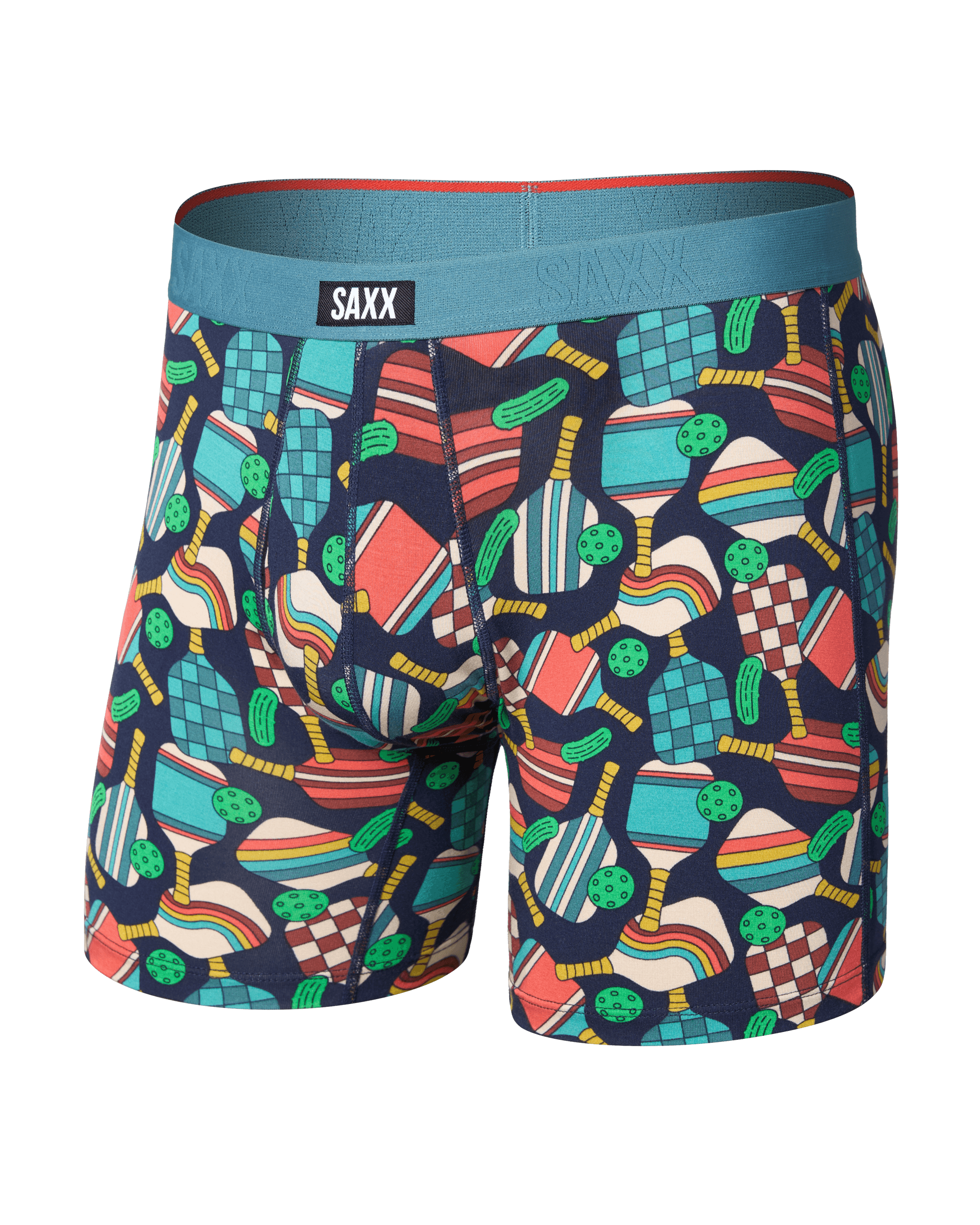 Front of Vibe Xtra Soft Comfort Boxer Brief in Dillball-Seascape
