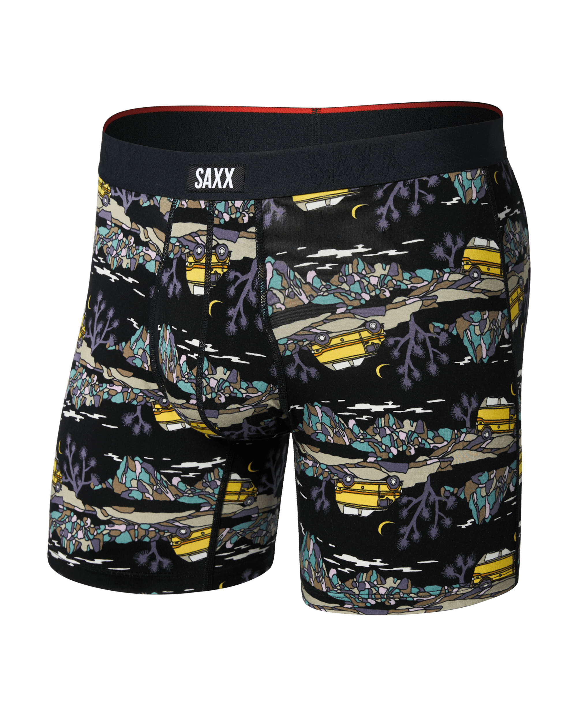 Vibe Xtra Soft Comfort Boxer Brief - Escape To Joshua-Black | SAXX