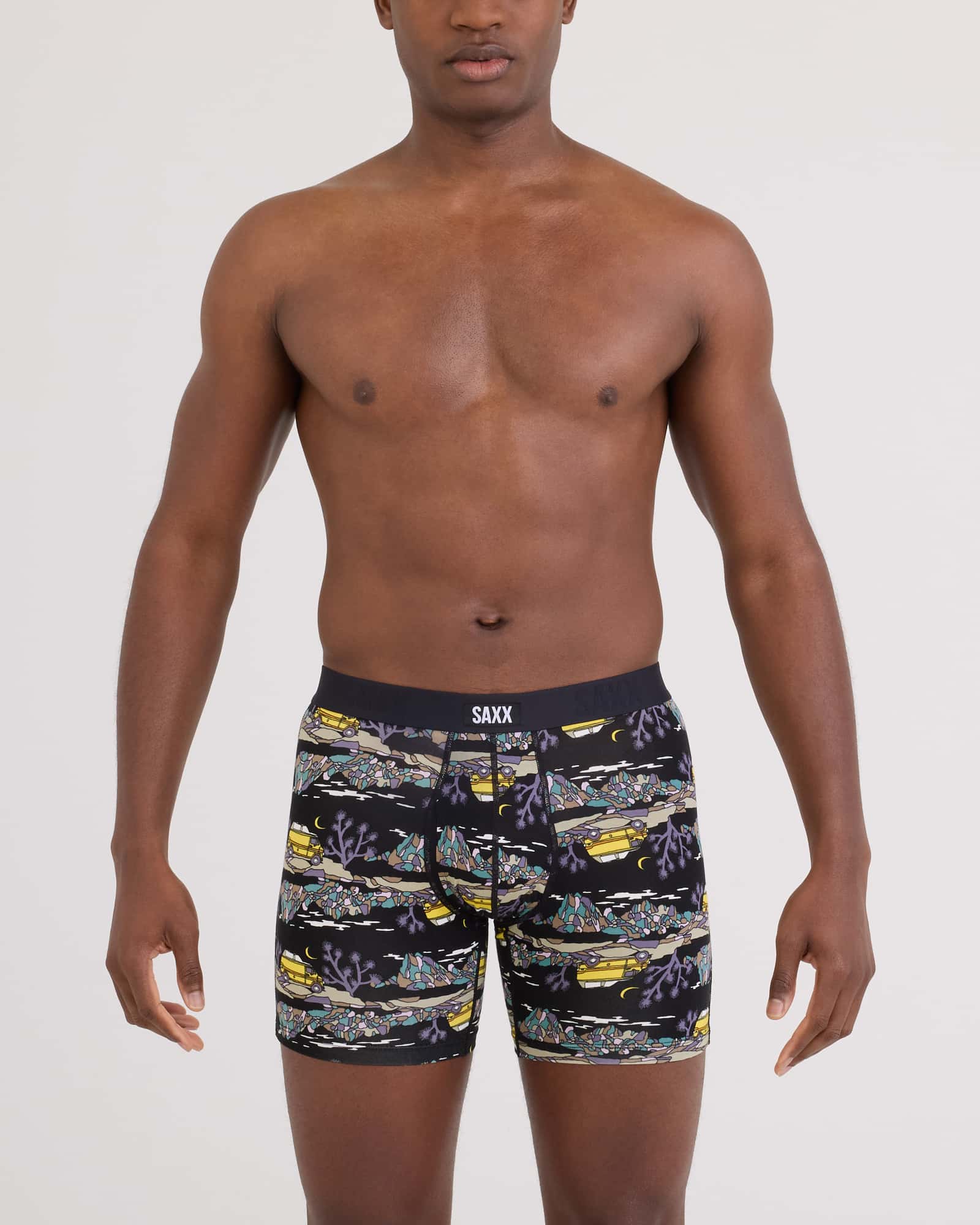 Vibe Xtra Soft Comfort Boxer Brief - Escape To Joshua-Black | SAXX
