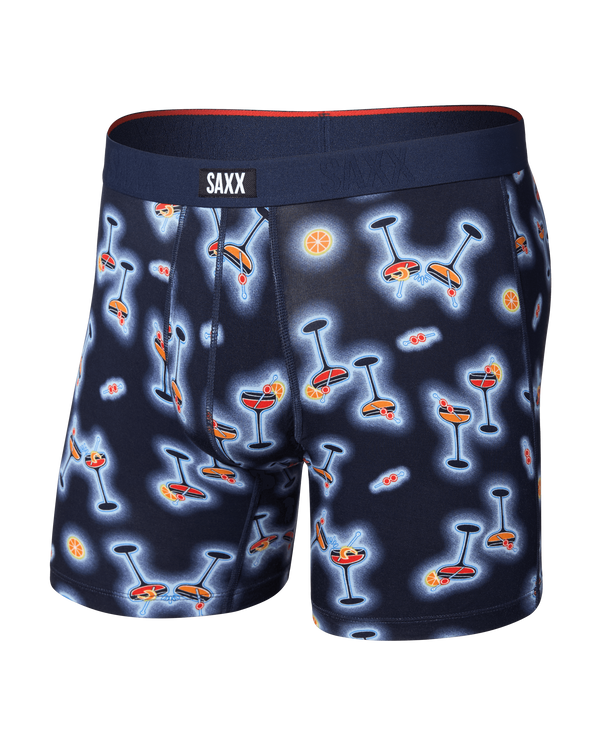 Front of Vibe Xtra Soft Comfort Boxer Brief in Neon Buzz-Maritime