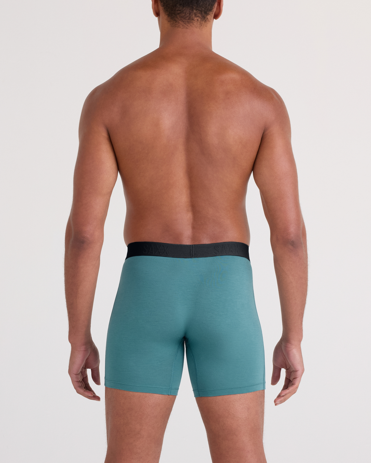 Back - Model wearing  Vibe Xtra Soft Comfort Boxer Brief Fly in Seascape