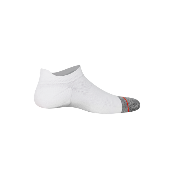 Back of Whole Package Low Show Sock in White/Grey Heather