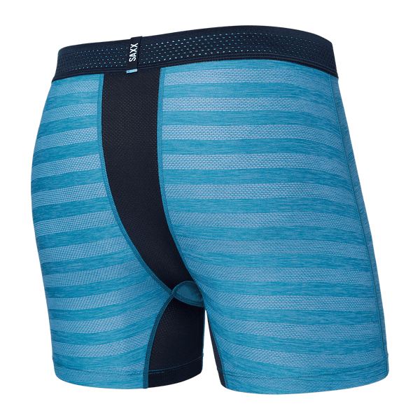 Back of DropTemp Cooling Mesh Boxer Brief in Blue Moon Heather