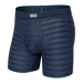 Front of DropTemp Cooling Mesh Boxer Brief Fly in Dark Denim Heather